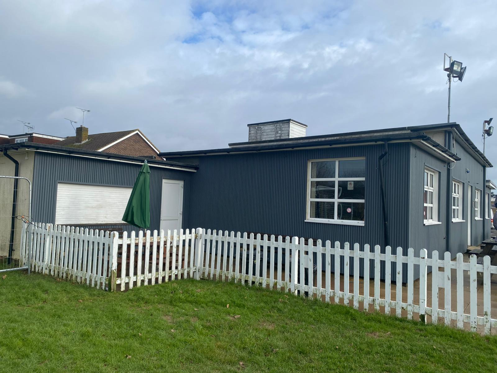 Rear elevation cladding near completion Rustington Sports Club West Sussex