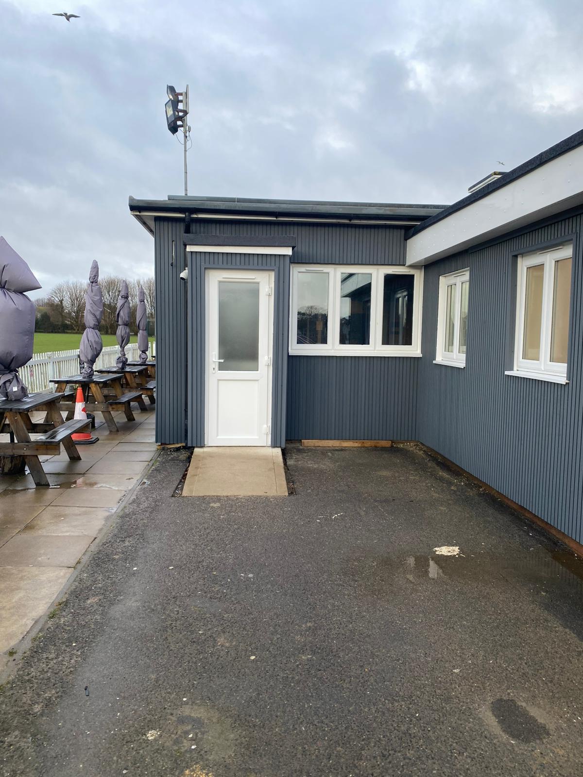 New front entrance and door fitted at Rustington Sports Club West Sussex